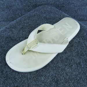 Madden Beachy Men Flip Flop‎ Sandals Off White Synthetic Slip On Size 9 Medium